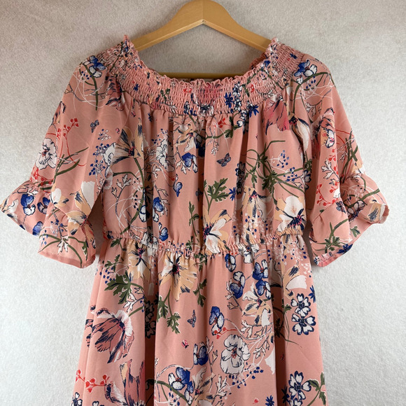 Westport Women's Floral Pink Off Shoulder Maxi Dress 4 Feminine Easter Wedding - Picture 7 of 14